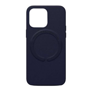 MageSafe Blue Leather Magnetic Case for iPhone 13 Pro Max